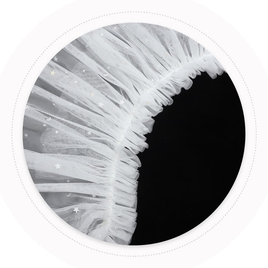1Pc White Costume Cape Gauze Cloak Soft Breathable Fabric for Special Events