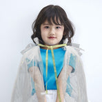 1Pc White Costume Cape Gauze Cloak Soft Breathable Fabric for Special Events
