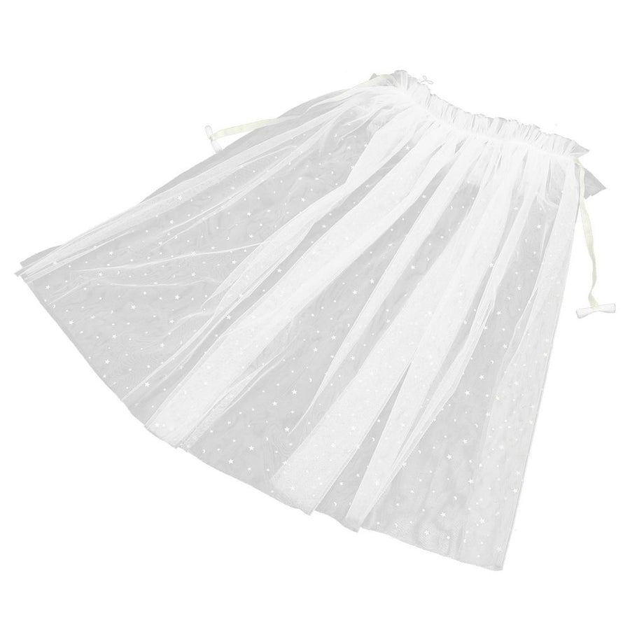 1Pc White Costume Cape Gauze Cloak Soft Breathable Fabric for Special Events