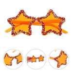Cool Rimless Star Sunglasses with Rhinestone Accents Orange Candy Color Eyewear
