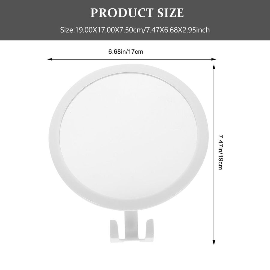 Bathroom Wall-Mounted Mirror White Clear Surface Eco-Friendly Material for Makeup