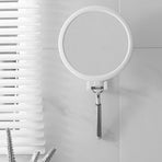 Bathroom Wall-Mounted Mirror White Clear Surface Eco-Friendly Material for Makeup