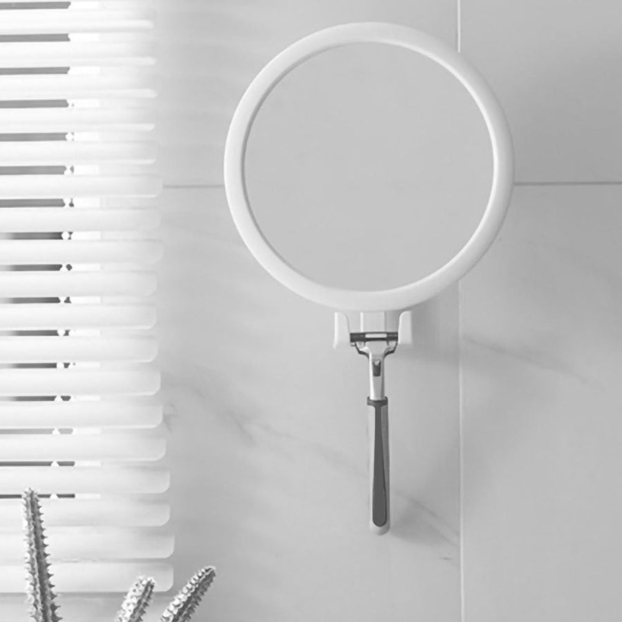 Bathroom Wall-Mounted Mirror White Clear Surface Eco-Friendly Material for Makeup