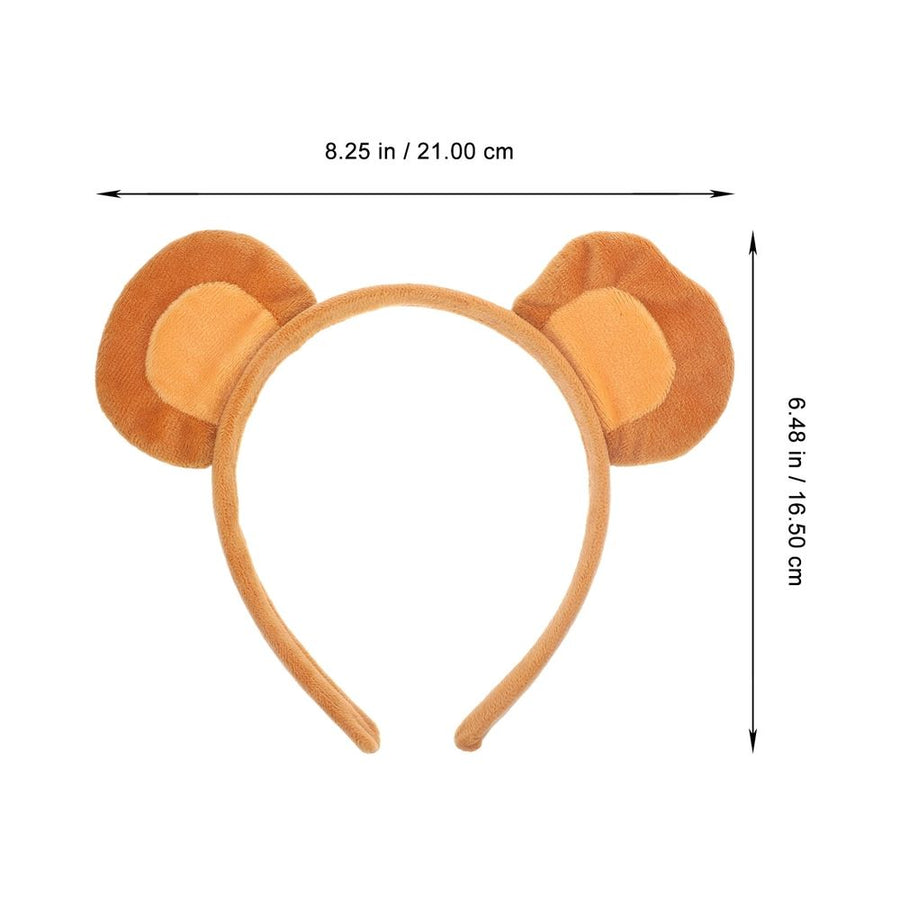 carnival headband monkey ear headband Brown 1 Set for Costume Party