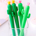 Office Supplies, 4PC Cactus Shaped Pens 0.5mm Gel Ink Comfortable Writing For Supplies Office Home 12ml