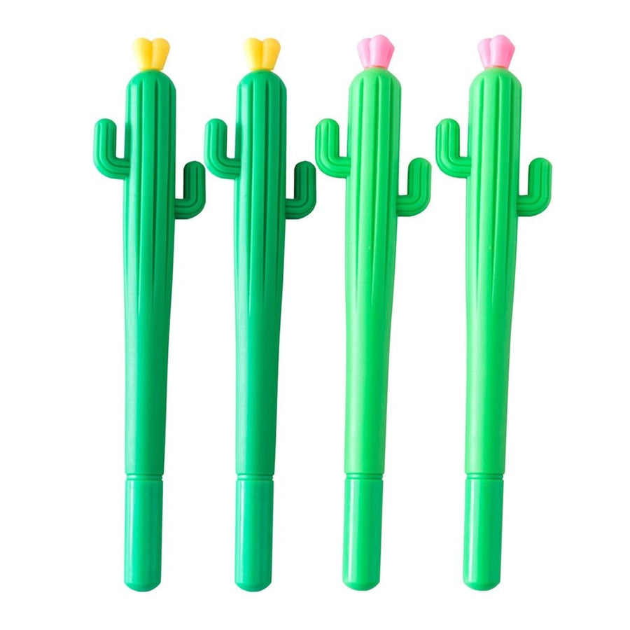 Office Supplies, 4PC Cactus Shaped Pens 0.5mm Gel Ink Comfortable Writing For Supplies Office Home 12ml