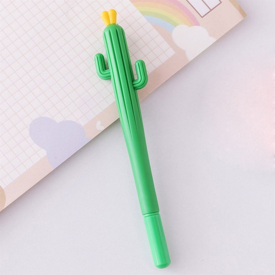 Office Supplies, 4PC Cactus Shaped Pens 0.5mm Gel Ink Comfortable Writing For Supplies Office Home 12ml