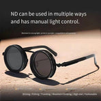 Adjustable Dimming Sunglasses Fishing Filter Glasses UV Resistants High-Definition Polarized Sunglasses 49mm Black