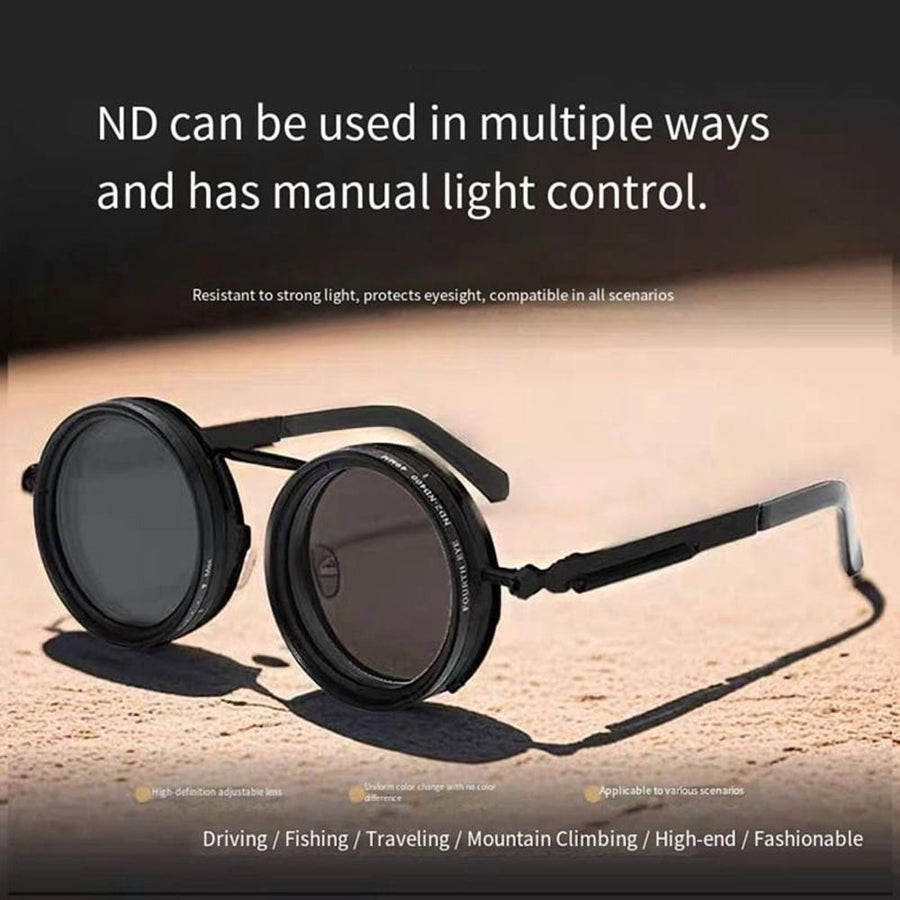 Adjustable Dimming Sunglasses Fishing Filter Glasses UV Resistants High-Definition Polarized Sunglasses 49mm Black