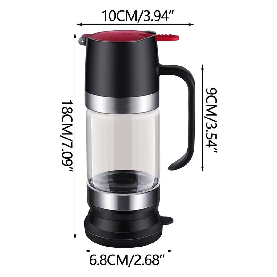 Glass Honey Dispenser, No Drip Honey Container Jar with Handle, Mess Free Dispenser for Honey and Syrup