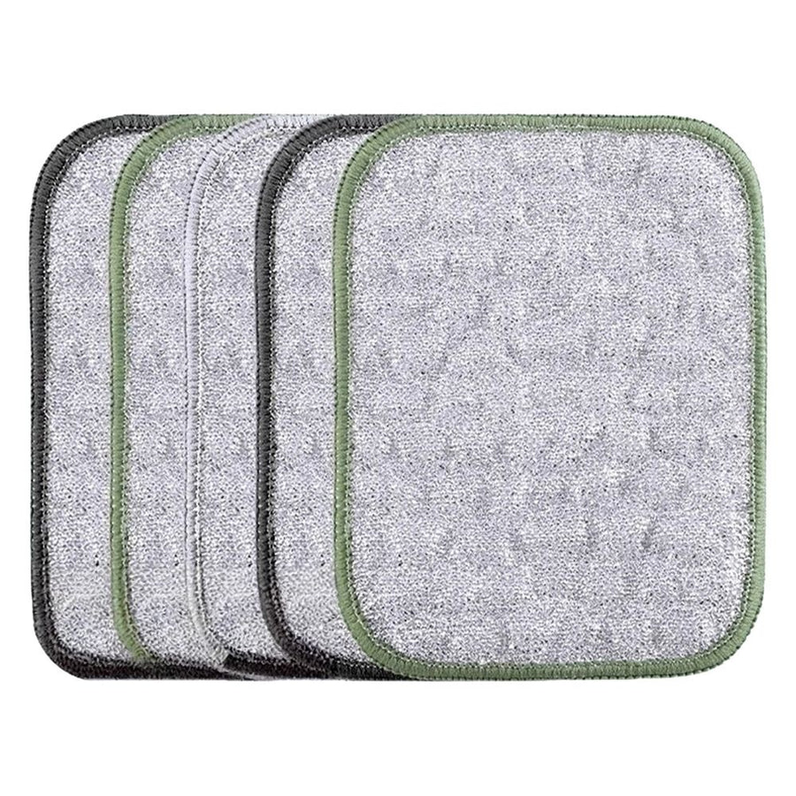 Multipurpose Wire Dishwashing Cloth Upgraded Double-Sided Dishwashing Cloth, Stainless Steel Wire with Multi-Layer Cotton Thread, Metal Scrubbing Pads for Kitchen Cleaning (1 PCS)
