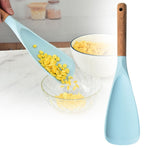 Multifunctional Silicone Spatula with Long Wood Handle, Silicone Cooking Spoon, Salad Spatula with Wooden Grip – Textile, for Silicone Spatula with Long Handle and Wood Grip