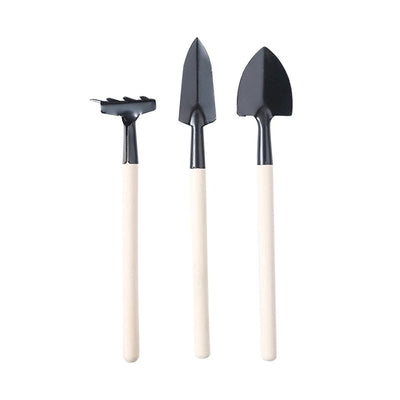 Black 3-Piece Multifunctional Garden Tool Set, Essential Hand Tools for Indoor & Outdoor Planting (1 set)