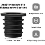6-Pack Silicone Wine Bottle Stoppers & Pourer Adapters, Fits 25mm Neck Bottles for Liquor & Olive Oil (1 set)
