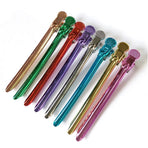 Rosy Hairdresser Alligator Clips, Portable and , 12 Pieces for Salon and Everyday Use