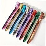 Rosy Hairdresser Alligator Clips, Portable and , 12 Pieces for Salon and Everyday Use