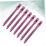 Rosy Hairdresser Alligator Clips, Portable and , 12 Pieces for Salon and Everyday Use