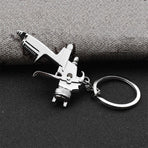 5-Pack Zinc Alloy Water Gun Keychains Unique Key Holders for Daily Use and Easy Carry