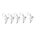 5-Pack Zinc Alloy Water Gun Keychains Unique Key Holders for Daily Use and Easy Carry
