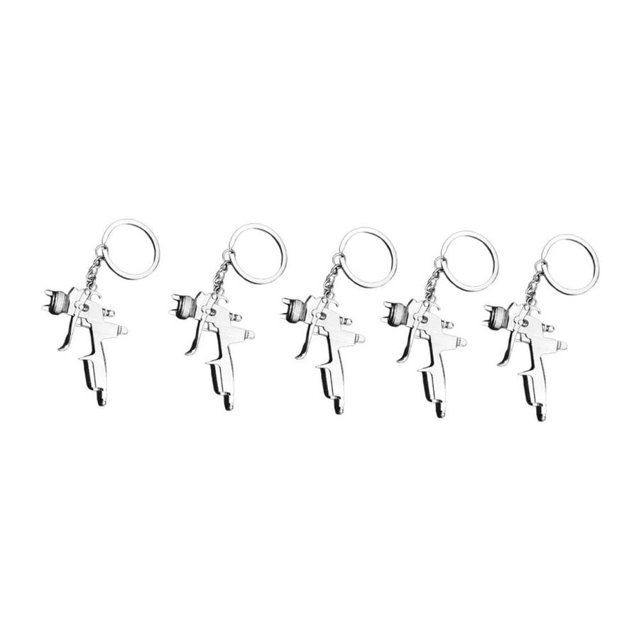 5-Pack Zinc Alloy Water Gun Keychains Unique Key Holders for Daily Use and Easy Carry