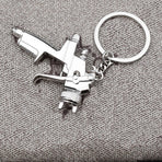 5-Pack Zinc Alloy Water Gun Keychains Unique Key Holders for Daily Use and Easy Carry