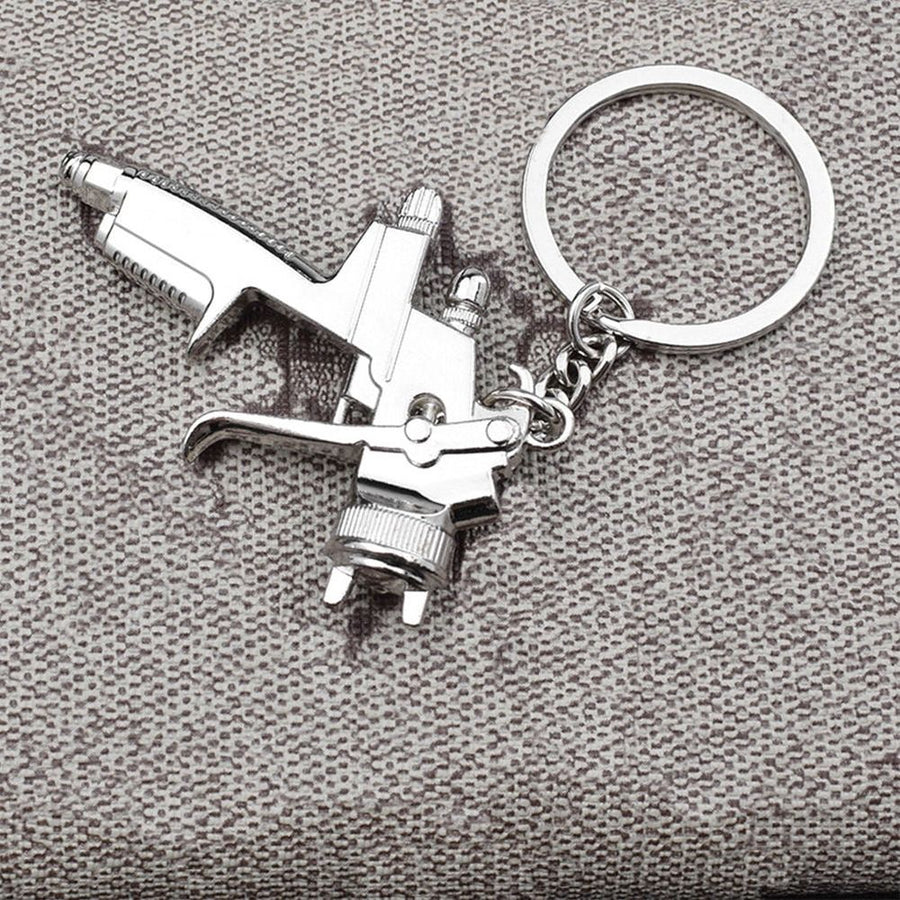 5-Pack Zinc Alloy Water Gun Keychains Unique Key Holders for Daily Use and Easy Carry