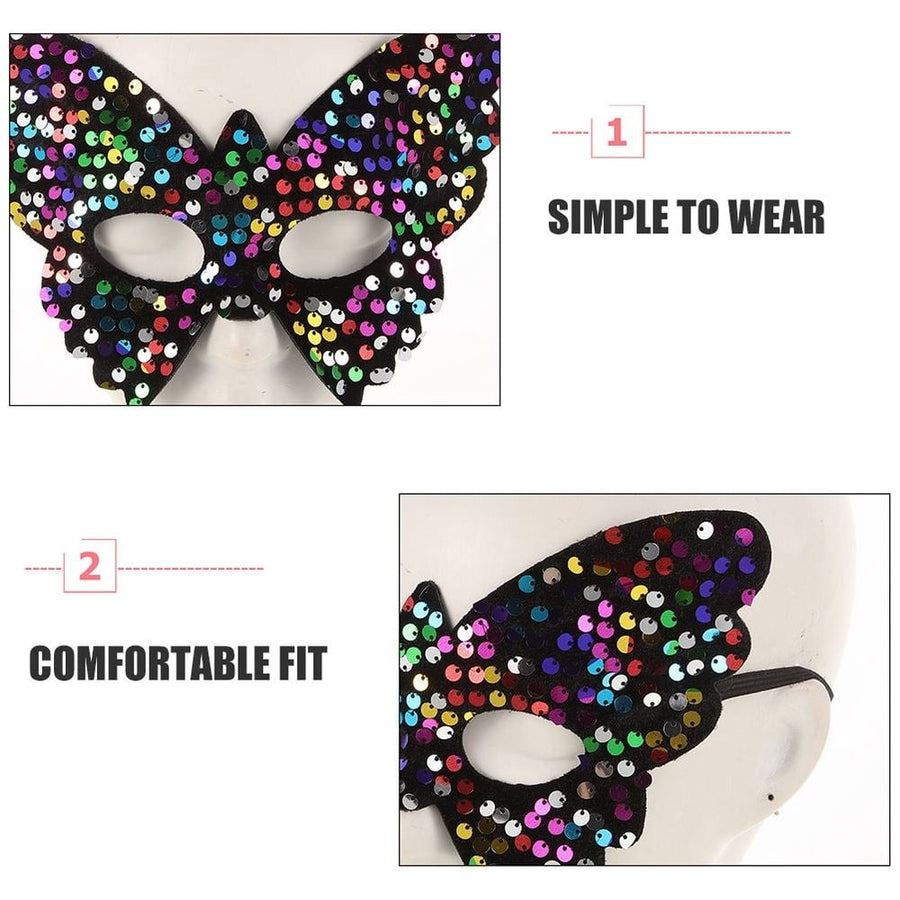 Multi Color Masquerade Mask for Girls Made of Plastic with Comfortable Fit Unique Design for Home Parties and Events 2 Pieces