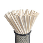 Flexible Disposable Drinking Straws White Paper Tube For Party Birthday Wedding 25Pcs Biodegradable