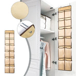 Over The Door Shoe Organizer, 12 Large Mesh Pockets, Hanging Shoe Organizer for Door, Large Capacity Shoe Hanging Storage Bag with 2 Hooks