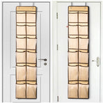 Over The Door Shoe Organizer, 12 Large Mesh Pockets, Hanging Shoe Organizer for Door, Large Capacity Shoe Hanging Storage Bag with 2 Hooks