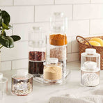 6 Pcs Spice Jars, Seasoning Containers, Clear Seasoning Boxes, Spice Storage Containers, Stackable Spices Pots, Tower Seasoning Jars for Kitchen
