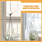 6-Pack Heavy Duty Metal S Hooks for Hanging Plants, Bird Feeders, and Garden Accessories in Outdoor Courtyard