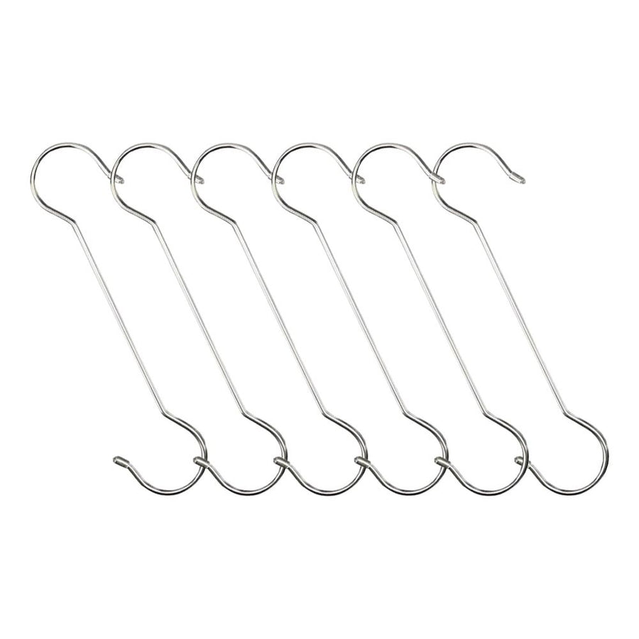6-Pack Heavy Duty Metal S Hooks for Hanging Plants, Bird Feeders, and Garden Accessories in Outdoor Courtyard