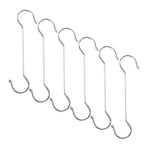 6-Pack Heavy Duty Metal S Hooks for Hanging Plants, Bird Feeders, and Garden Accessories in Outdoor Courtyard
