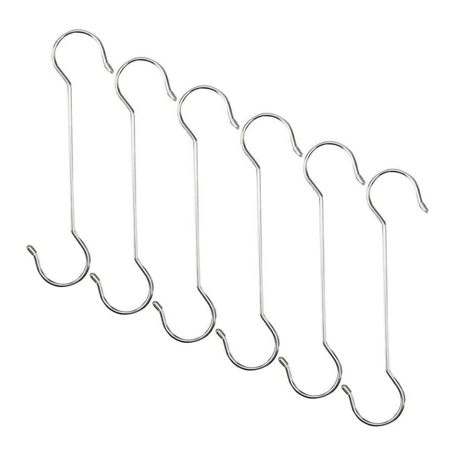 6-Pack Heavy Duty Metal S Hooks for Hanging Plants, Bird Feeders, and Garden Accessories in Outdoor Courtyard