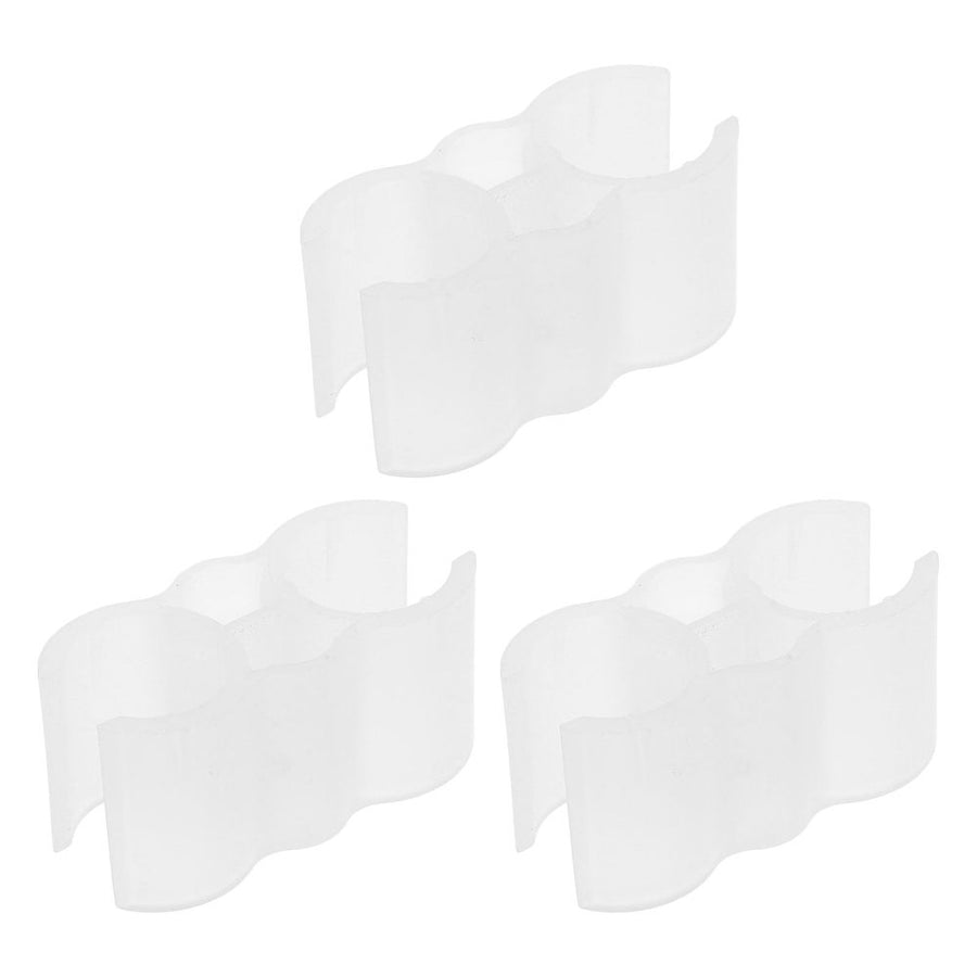 3-Pack Plastic Broom Handle Connectors Clips for Secure Dustpan Pole Attachment Household Cleaning Tools