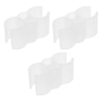 3-Pack Plastic Broom Handle Connectors Clips for Secure Dustpan Pole Attachment Household Cleaning Tools