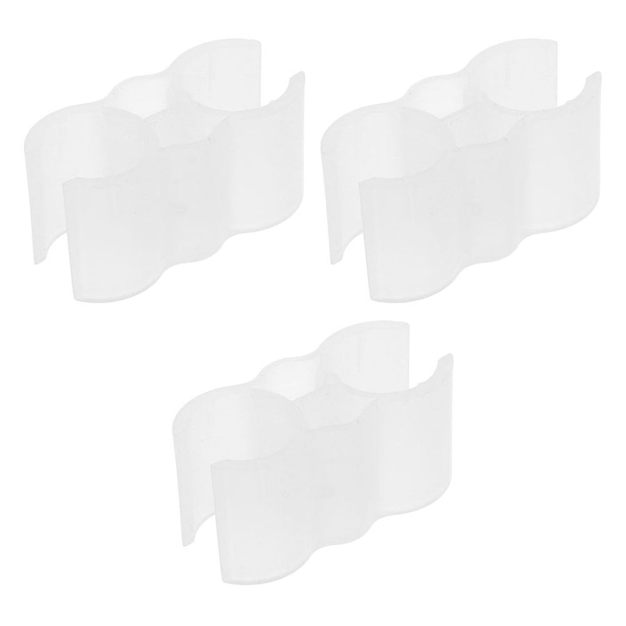 3-Pack Plastic Broom Handle Connectors Clips for Secure Dustpan Pole Attachment Household Cleaning Tools