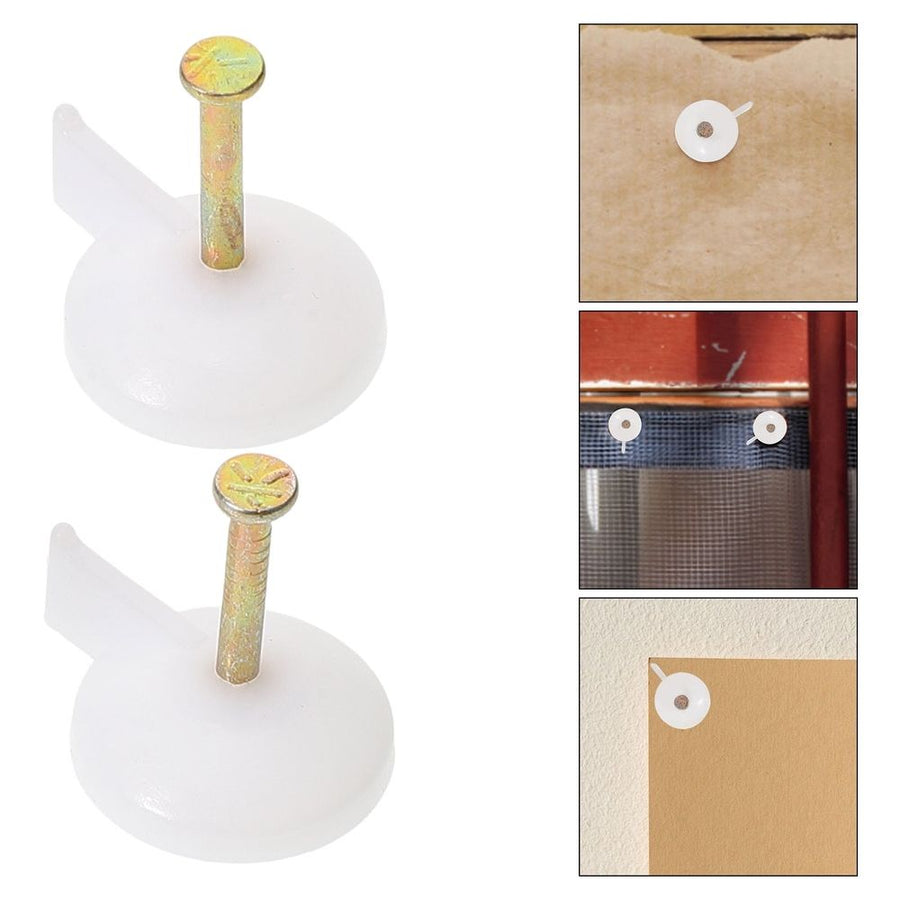100Pcs Integrated Nails for Ceiling Plated Silver Wall Pins Easy Installation for DIY Projects