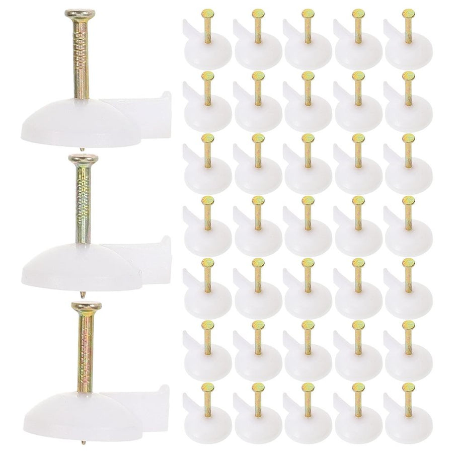 100Pcs Integrated Nails for Ceiling Plated Silver Wall Pins Easy Installation for DIY Projects