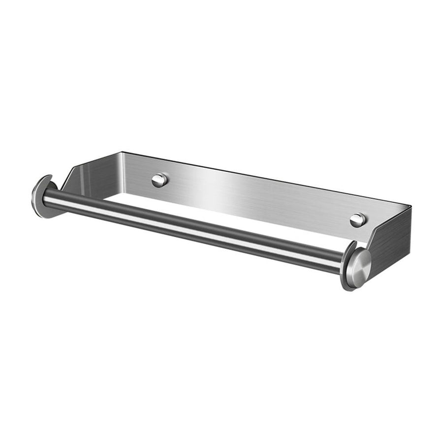 1Pc Plated Silver Stainless Steel Bathroom Tissue Holder and Towel Storage Rack for Home