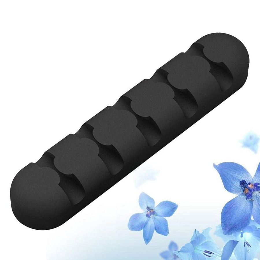 Adjustable Adhesive Wire Cord Organizer Clips for Charging and Audio Cables, Black Cable Management Solution