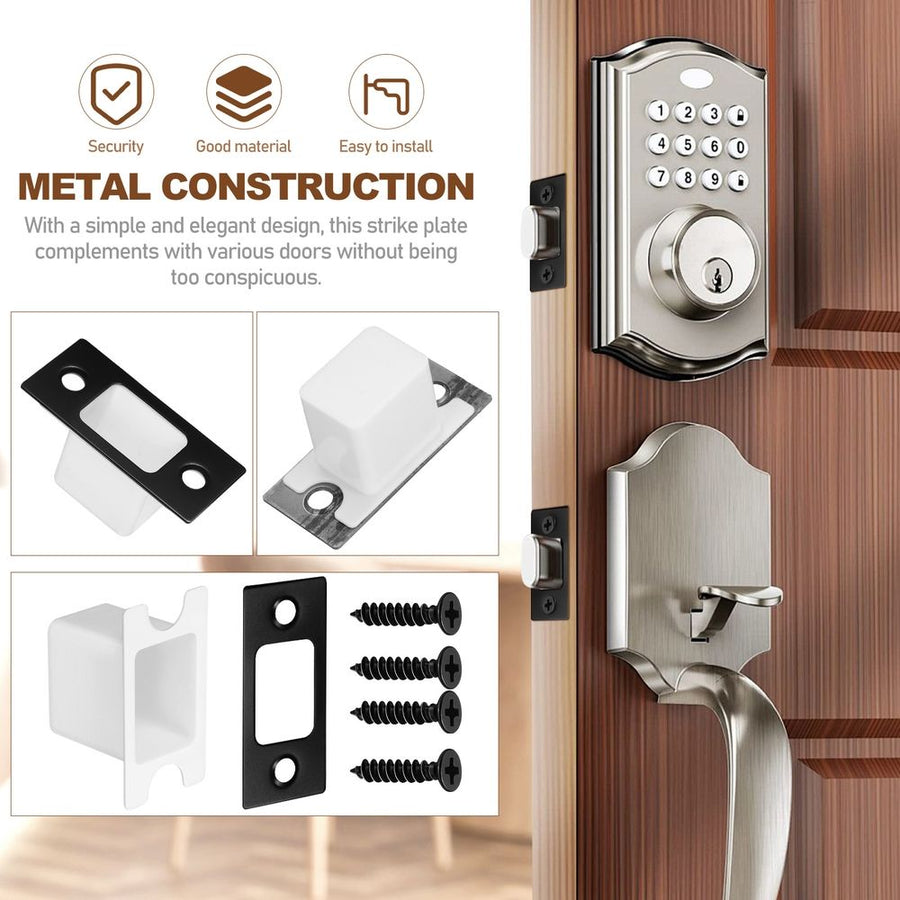 Black Stainless Steel Door Plate Deadbolt Replacement Kit 1 Set Security Hardware