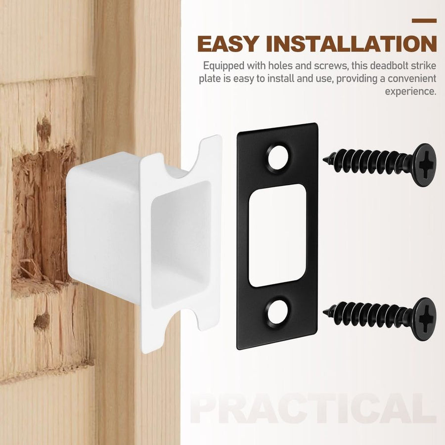 Black Stainless Steel Door Plate Deadbolt Replacement Kit 1 Set Security Hardware