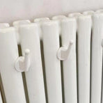 White Plastic Wall Hooks for Towels and Clothes, Space-Saving Design, 4 Pieces Set