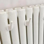 White Plastic Wall Hooks for Towels and Clothes, Space-Saving Design, 4 Pieces Set