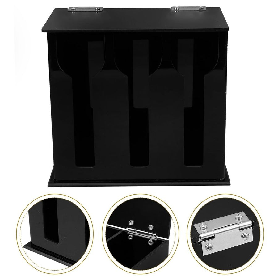 Black Acrylic Spoon Holder Organizer for Bar Use, Stable and Reusable