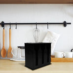 Black Acrylic Spoon Holder Organizer for Bar Use, Stable and Reusable