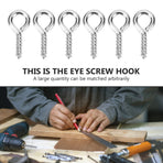 Metal Eye Screw Hooks with Plated Iron and Plastic, Ideal for Home Decor, 1 Set