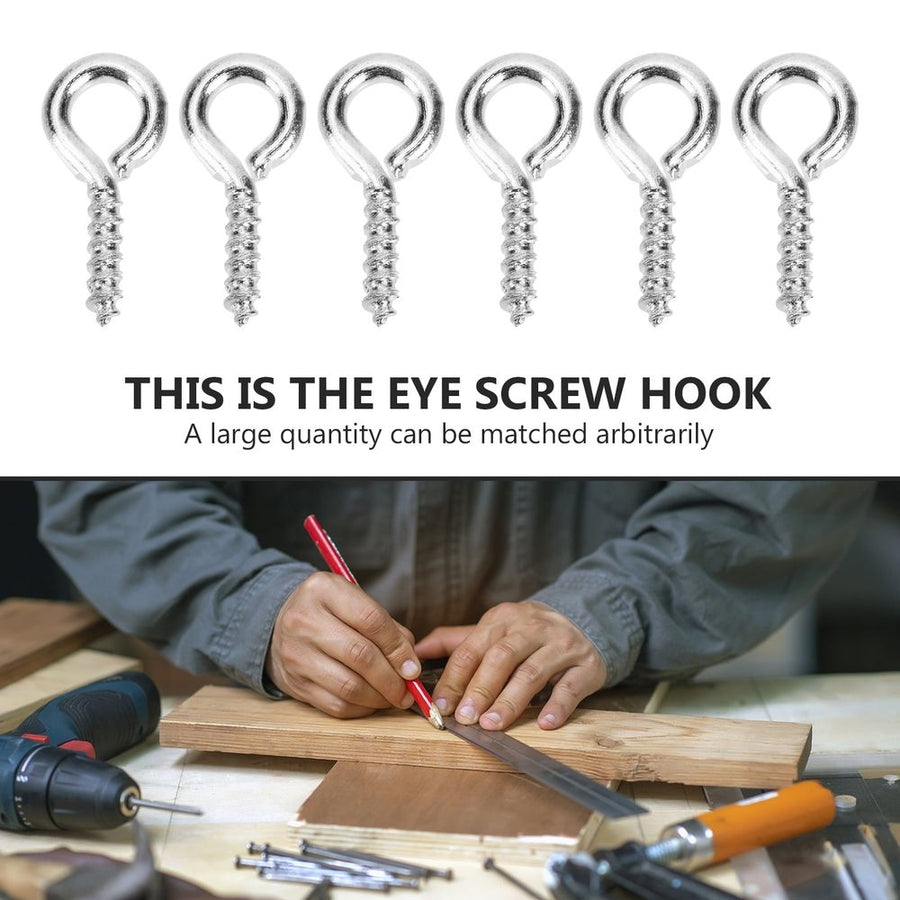 Metal Eye Screw Hooks with Plated Iron and Plastic, Ideal for Home Decor, 1 Set